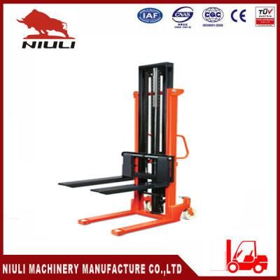 1000kg 1500kg Hand Manual Hydraulic Stacker Forklift with Low Price