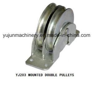 Galvanized Mounted Pulley with Single/Double Sheave