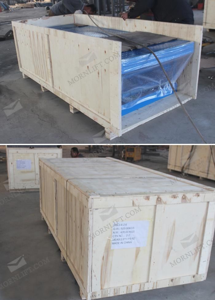 Small Cargo Scissor Hydraulic Work Platform Lift for Warehouse, Basement