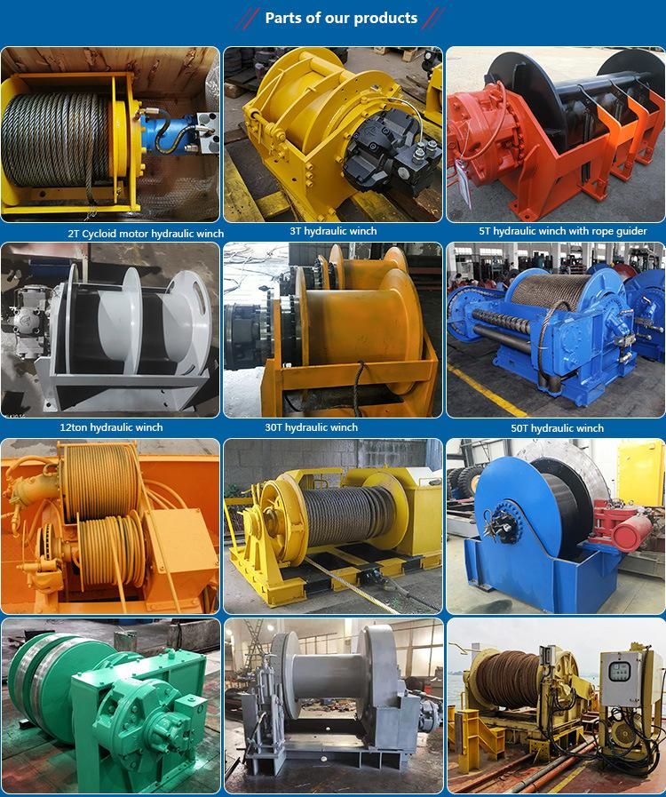 Custom Single Drum 1 Ton/2 Tons/3 Tons Hydraulic Winch for Tractors/Anchor/Excavator/Shrimp Boat/Fish Boat