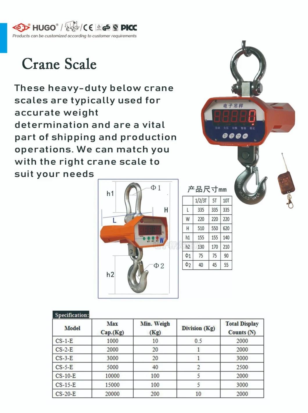 Digital 5ton Electric Weight High Quality Low Price New Model Scale Crane with Hook