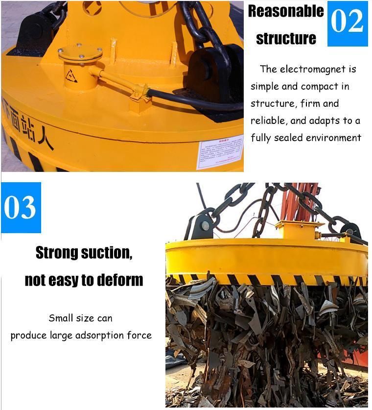 Lifting Magnet Handling Steel Scrap Electromagnet for Excavator