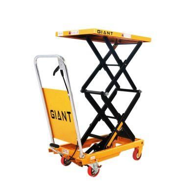 Giant Lift EU Type 350kg/770lbs Capacity Industry Manual Hydraulic Double Scissors Lift Table for Materials (SPS350)
