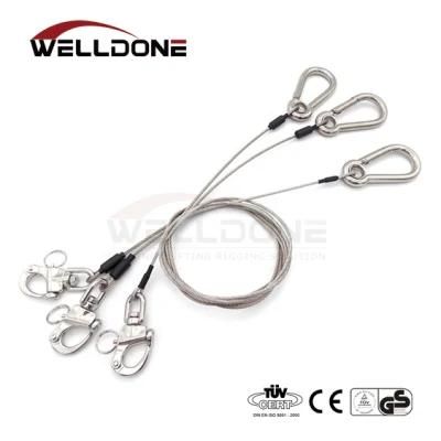 OEM Best Quality Wire Cable Lifting Sling with Hooks End Parts