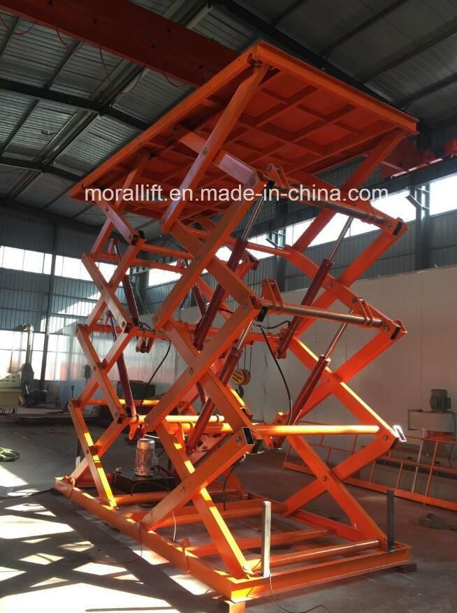 Hydraulic double scissor stationary vertical car parking elevator lift