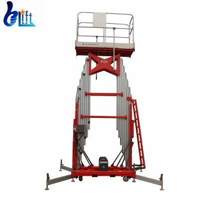 12m Electric Aluminum Alloy Ladder Lift Two Persons to Maintenance Building