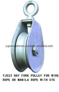 Zinc Plated Hay Fork Cable Pulley Snatch Block with Eye
