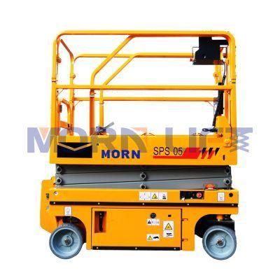 Battery Power Morn CE China Mobile Man Scissor Electric Lift