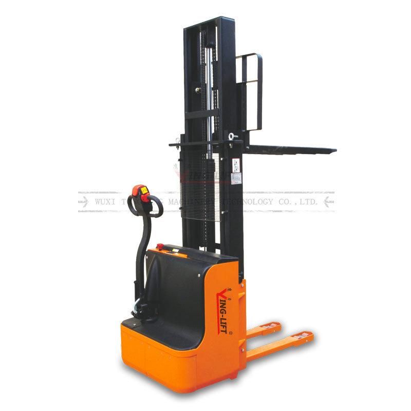 Factory Price 1.5 Ton 1500kg Side Tiller Full Electric Pallet Stacker with CE