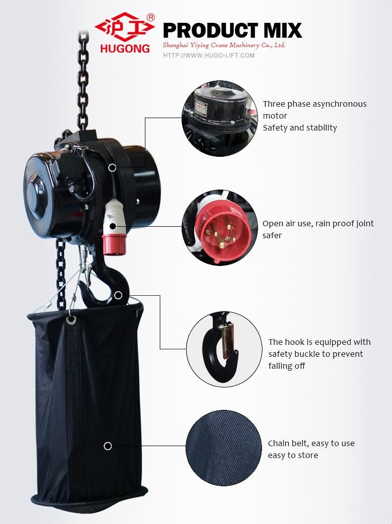 Hot Sale Chain Block Stage Electric Hoist 3t
