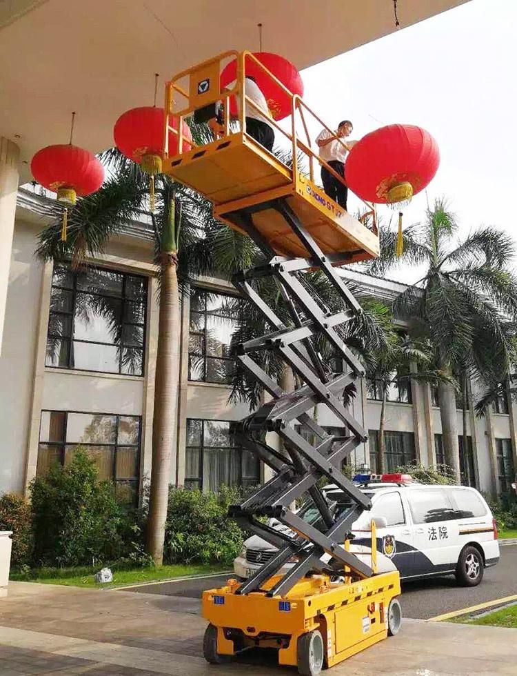 XCMG Manufacturer Table Ladder Lift Platform Gtjz1412 China Top New 14m Hydraulic Electric Scissor Lift with Battery