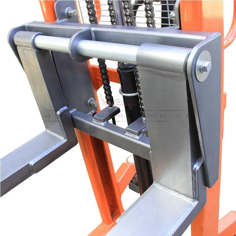 Hydraulic Hand Forklift Stacker with Foot Pedal for Lifting Manual Stacker