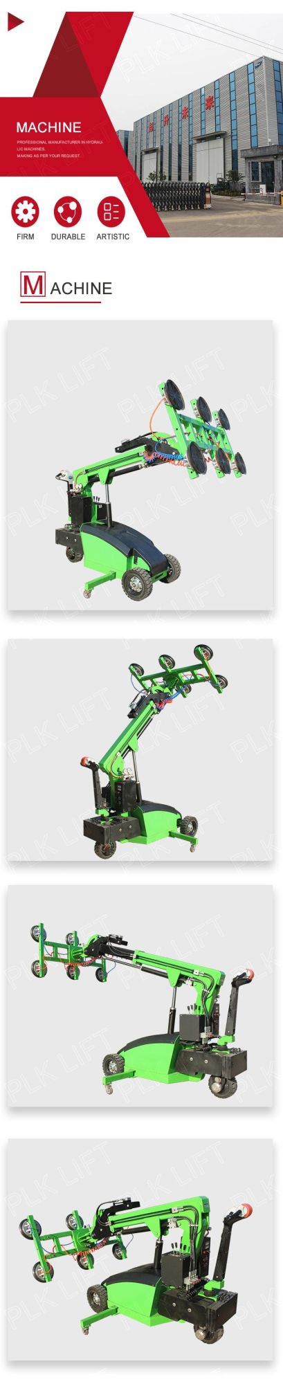 600kg Portable Min Mobile Glass Lifter Vacuum with Ce