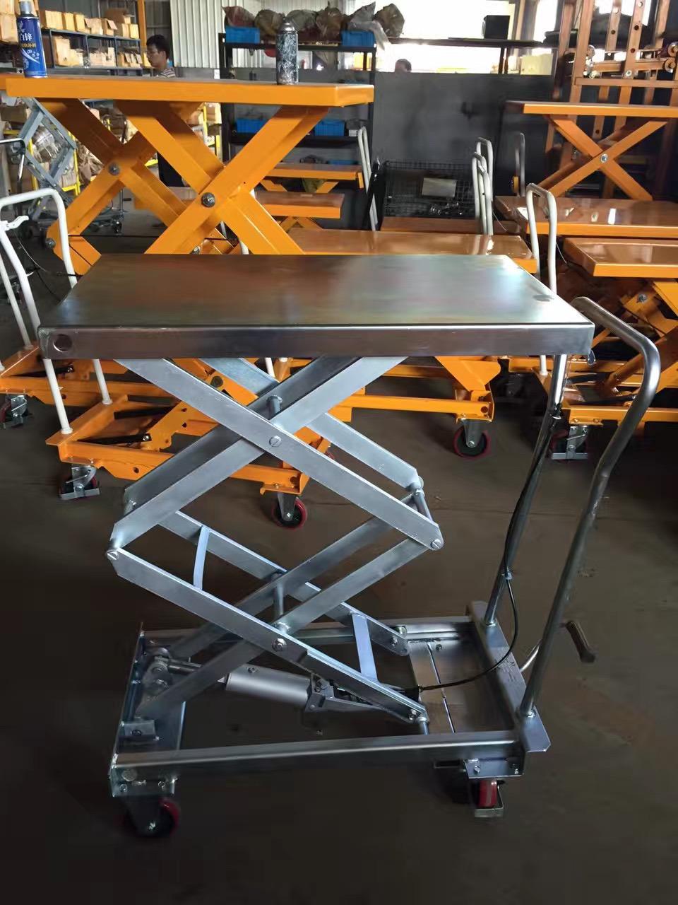 CE Certified Labor-Saving Warehouse Cargo Double Scissor Lift Table