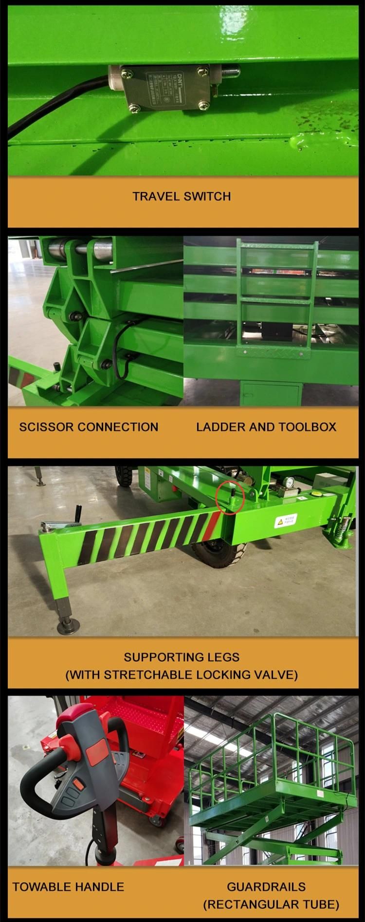 12m Lifting, Pulling & Positioning Equipment Hydraulic Mobile Scissor Lift