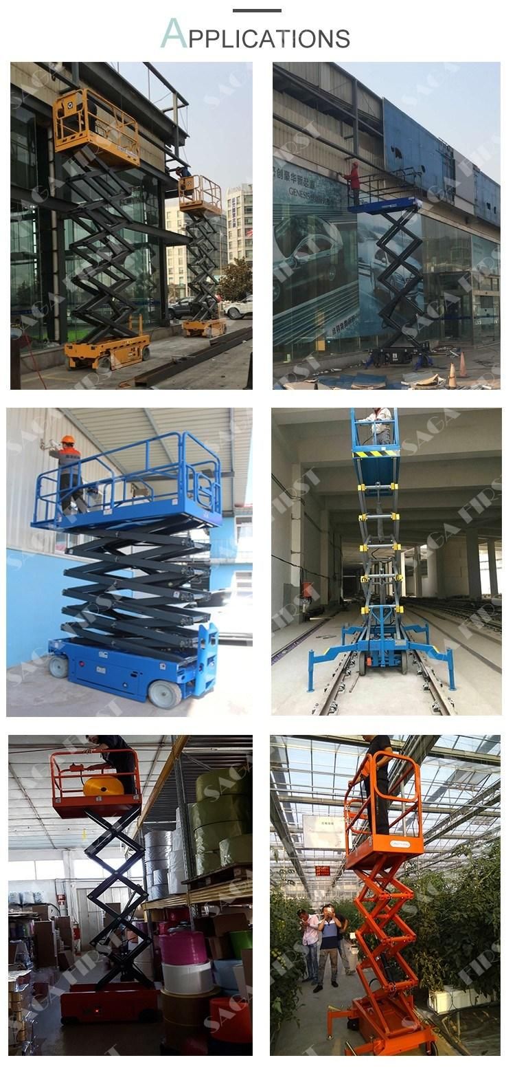 10m Aerial Scissor Man Lift Work Platforms Scissor Lift Table