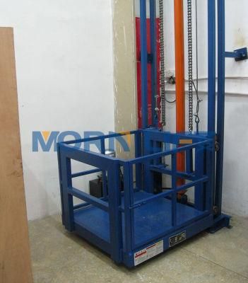 Guide Rail Goods Lift Vertical Chain Freight Elevator Price