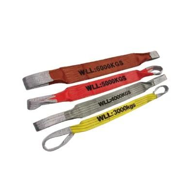 7: 1 Safety Factor Webbing Sling Color Code for 4ton Eye Type Lifting Flat