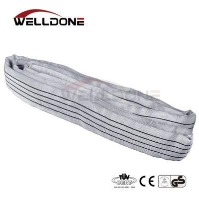 4 Ton Capacity 4m or OEM Length Lifting 4t Sling Round Belt with Gray Color Safety Factor 8: 1 7: 1 Type