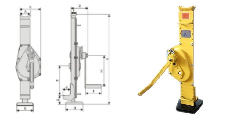 High Quality Handle 5t Mechanical Sheel Jack Lifting Jack Lifting Equipment