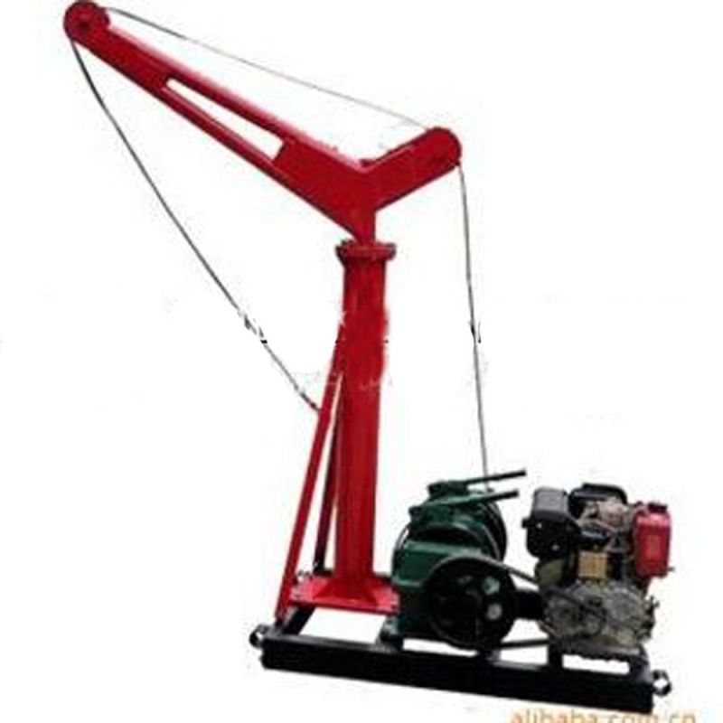 Diesel Engine Cranes (0.5t 1t 2t) Small Jack Shop Diesel Engine Hoist Crane