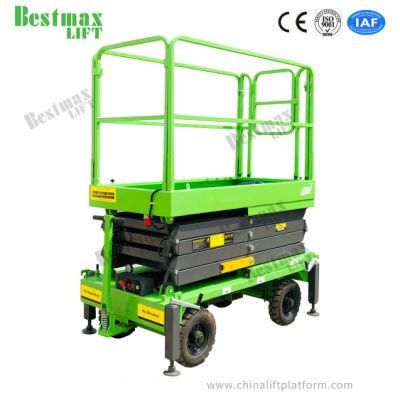 500 Kg Load Semi Automatic Manual Pushing Scissor Lift