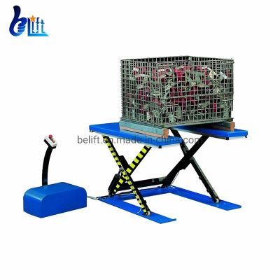 1ton Low Profile Hydraulic Pallet Electric Scissor Lifter for Sale
