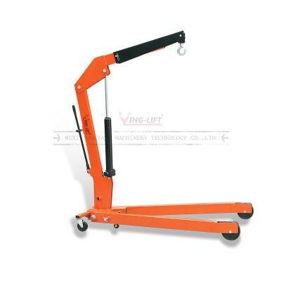 1t Foldable Shop Crane, Low Profile Engine Hoist Picker