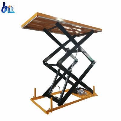 2000kg Load Weight Hydraulic Stationary Scissors Lift Tables Air Lifting Jack
