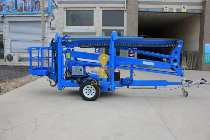 China Towable Trailer Mounted Articulated Hydraulic Boom Lift