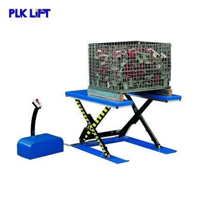 1000kg E Shape Hydraulic Scissor Pallet Lift Table Scissor Lift