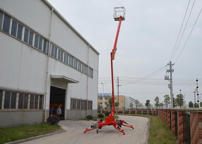 16m Trailer-Mounted Articulating Boom Lift, Diesel or Electric Boom Lift