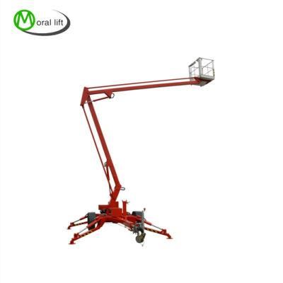 12m Building Cleaning Lift Articulated Trailer Boom Lift Customized Height