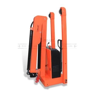Semi Electric Powered Floor Crane with Adiustable Telescopic Long Arm