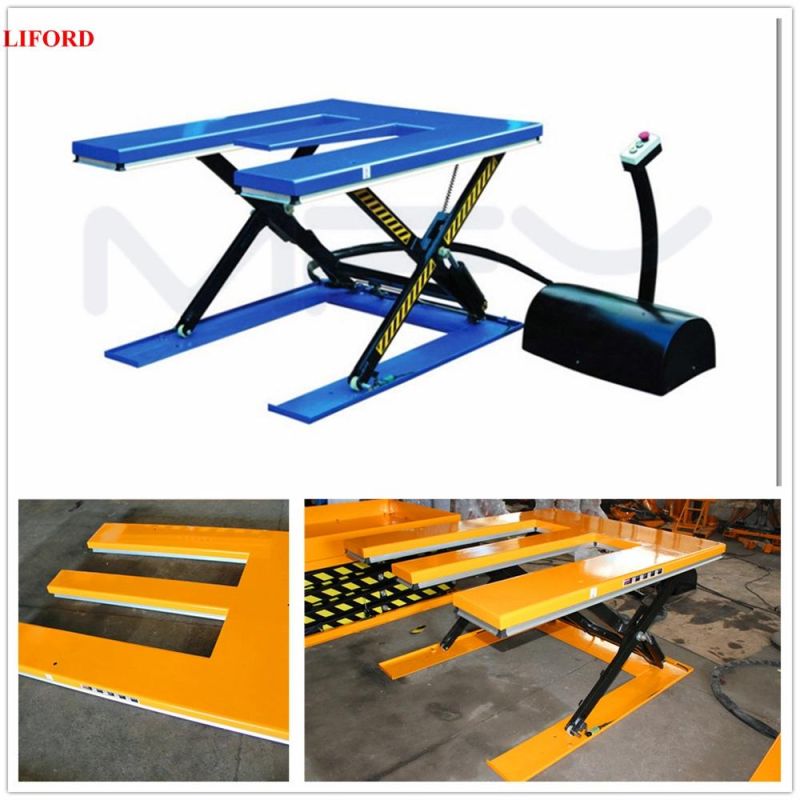 CE Certified Hydraulic E-Shape Electric Scissor Lift Table Fixed Lifting Platform