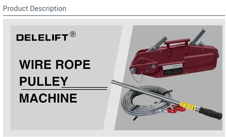Manual Cableway Hand Winch Crank Strap Gear Winch