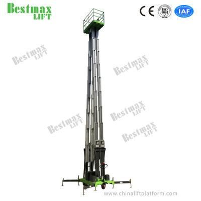16m Mobile Aluminum Aerial Work Platform with Quadruple Mast