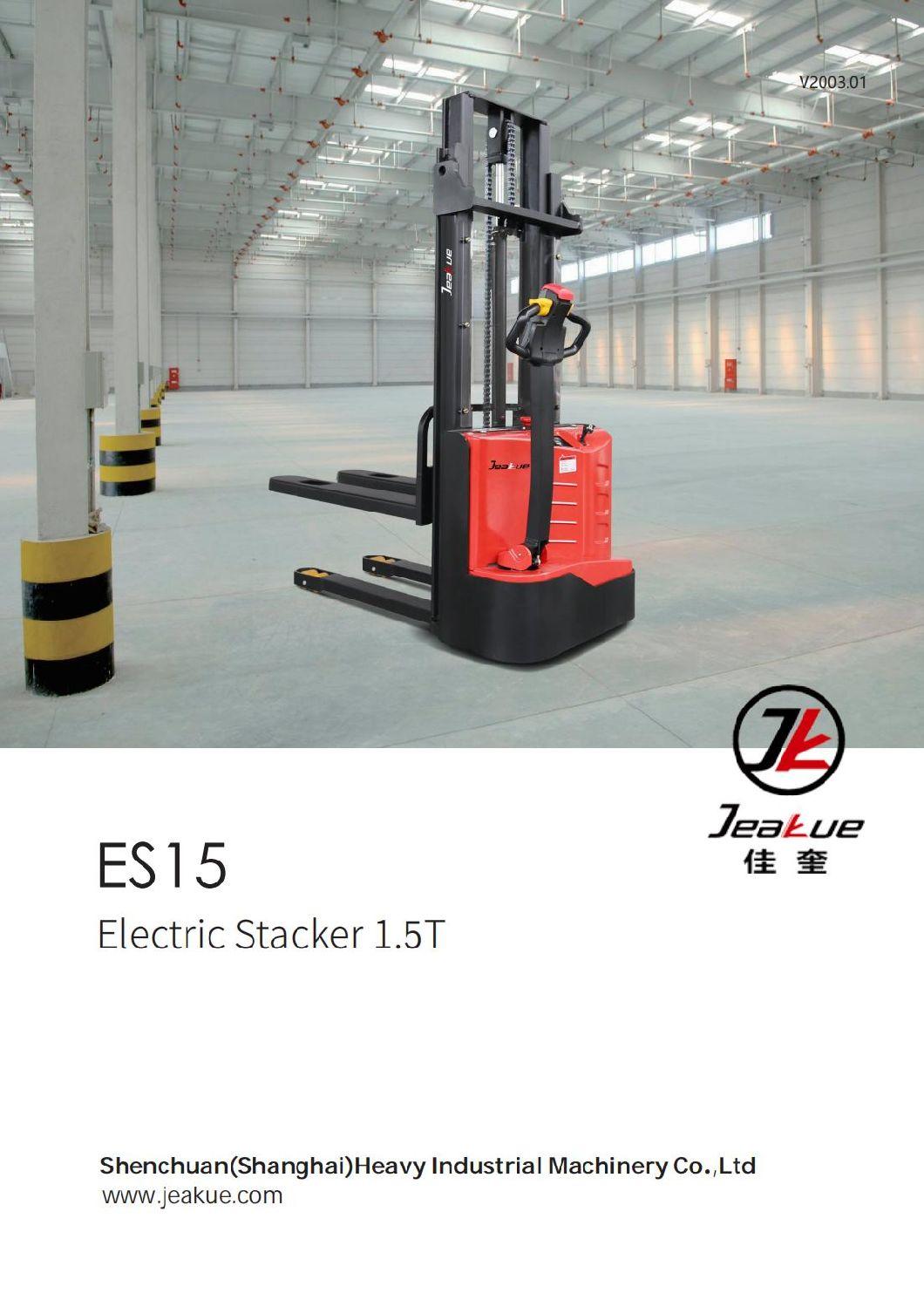 Lifter Electric Pallet Hydraulic 1500kgforklift Stacker