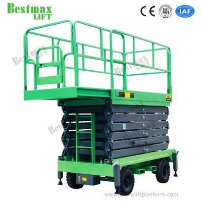 Sjy0.5-14 Manual Pushing Scissor Lift with Extension Platform