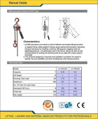 Stainless Steel Chain Lever Hoists