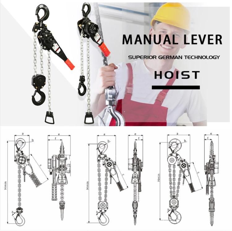 Dele Manufacture Hoist Price Dh Type 0.5t Manual Lever Hoists and Chain Hoist