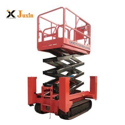 10m Track Man Lift Electric Aerial Platform All Terrain Scissor Lift