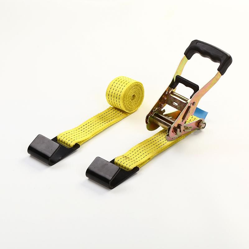 2" 5t Flat Hooks Lashing System Ratchet Tie Down Strap