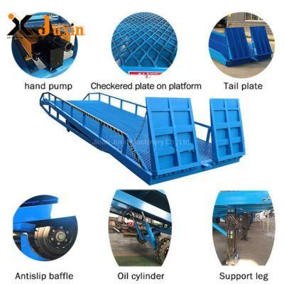 Portable Hydraulic Mobile Steel Loading Dock Ramp with Wheels