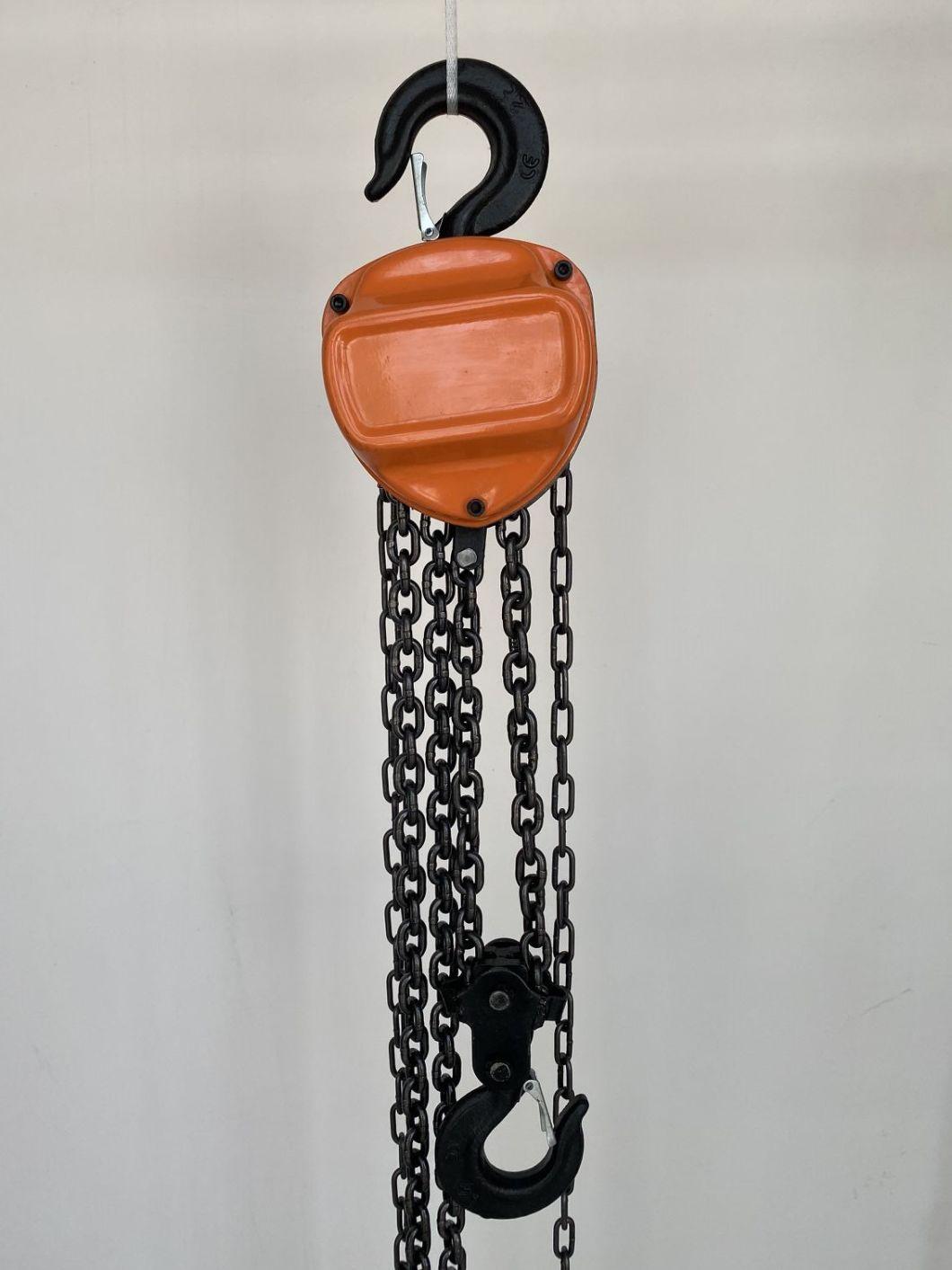 Chain Pulley Block with G80 Load Chain Mini Hand Pulling Chain Hoist with Hook Lifting Equipment 2t Manual Chain Block / Hoist with Hook Manual Chain Hoist Hand