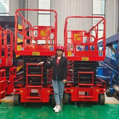 10m Rough Terrain Self Propelled Scissor Lift Track Mobile Work Platform Self-Propelled Scissor Lift