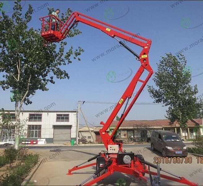 10m 12m 14m 16m Towable Trailer Spider Boom Lift