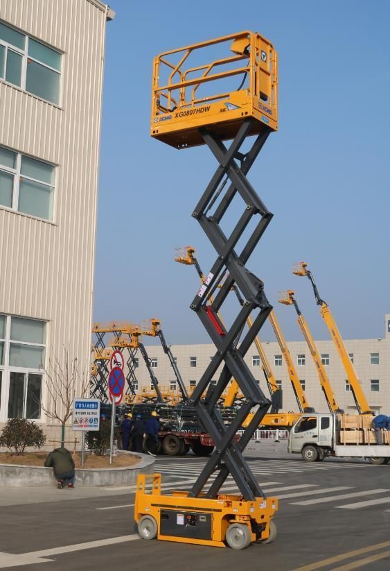 XCMG Official Mini 8 Meter Electric Hydraulic Mobile Scissor Lift Self-Propelled Work Platform Xg0807hdw