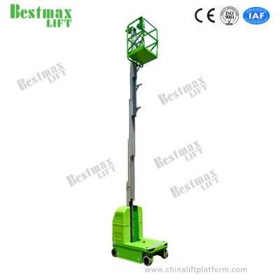 9.5m Working Height Single Mast Self Propelled Aluminum Aerial Work Platform