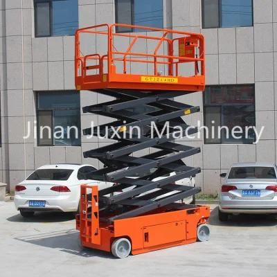 China Self Propelled Indoor Man Lift Electric Scissor Lift Platform with Battery